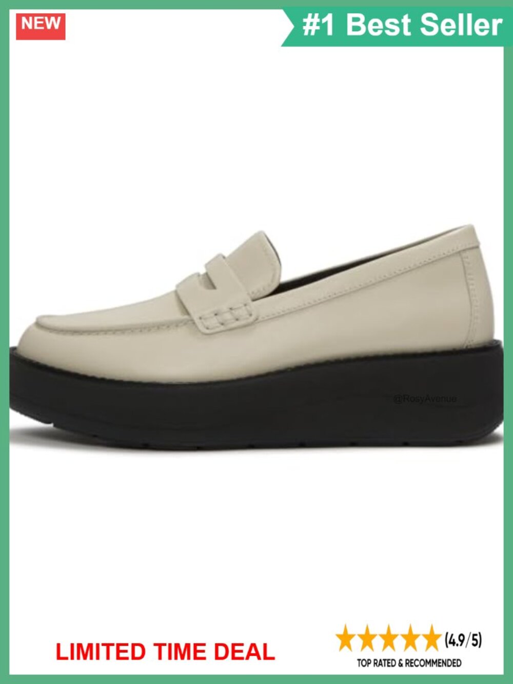 Leather Penny Loafers Chunky Slip-On Business Casual Shoes